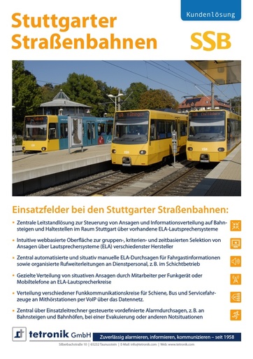 Stuttgarter Straßenbahnen SSB