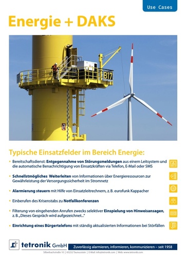 Flyer Use Cases Energie
