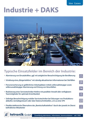 Flyer Use Cases Industrie